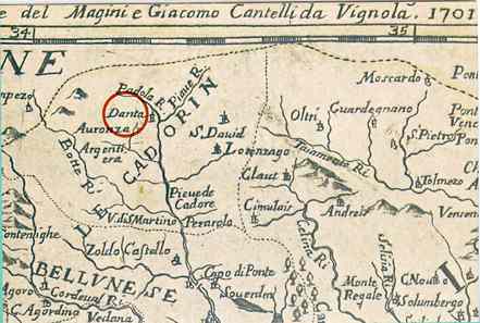 mappa del 1701